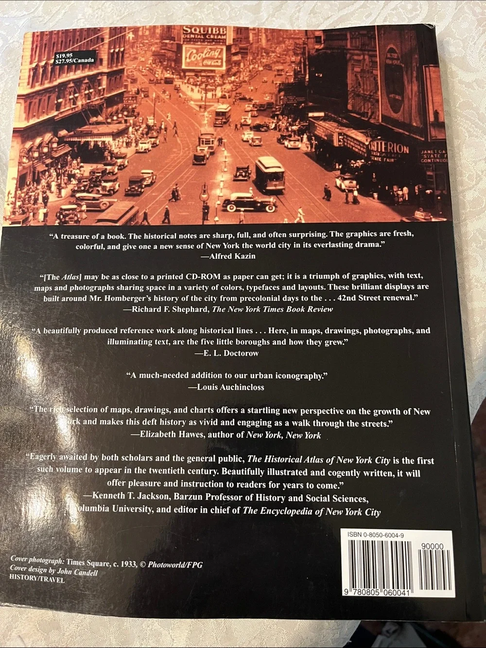 The Historical Atlas of New York City by Eric Homberger EUC Paperback